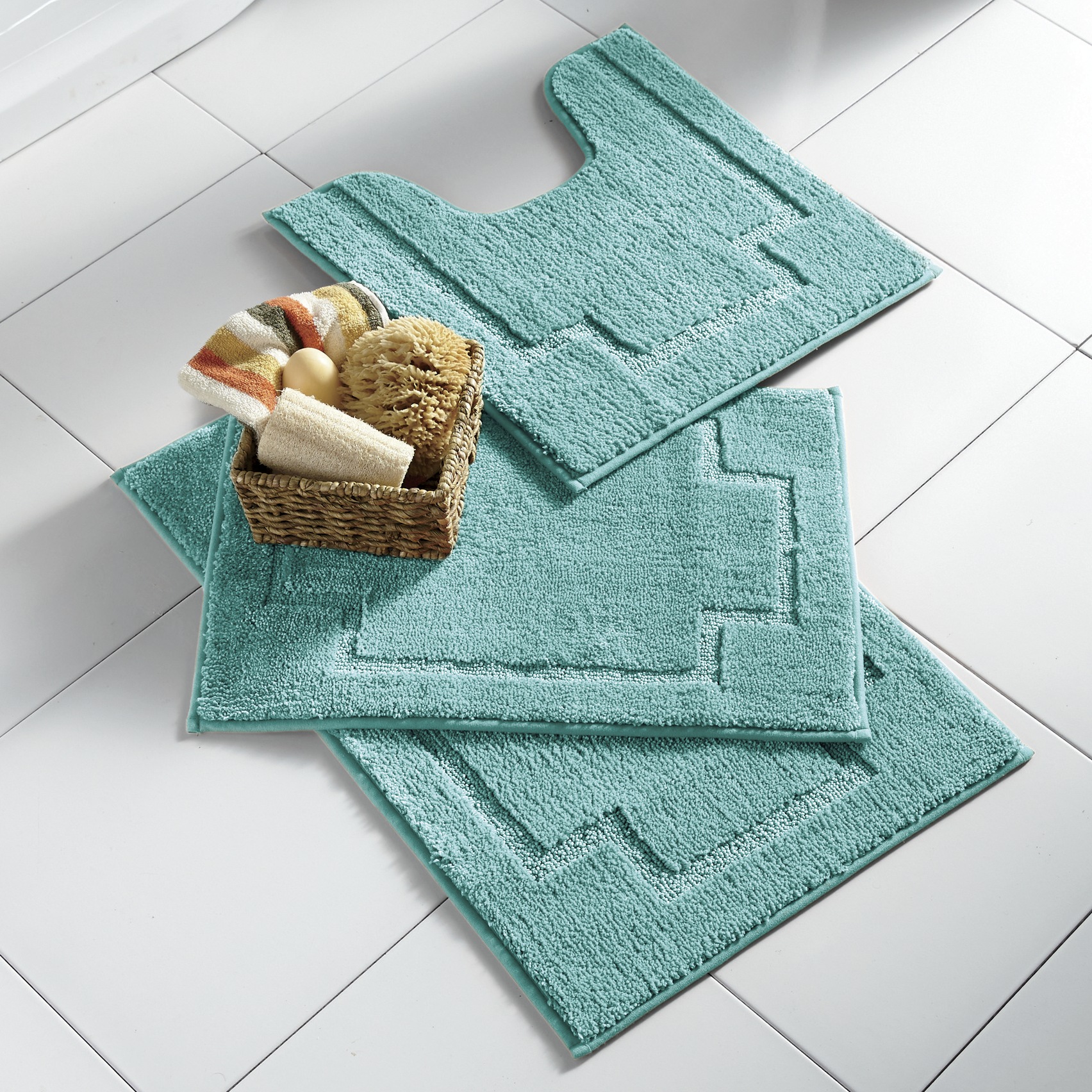 aqua bath mat set