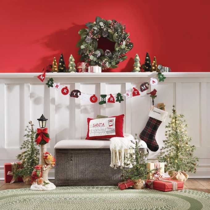 Merry Christmas Fabric Garland, , large