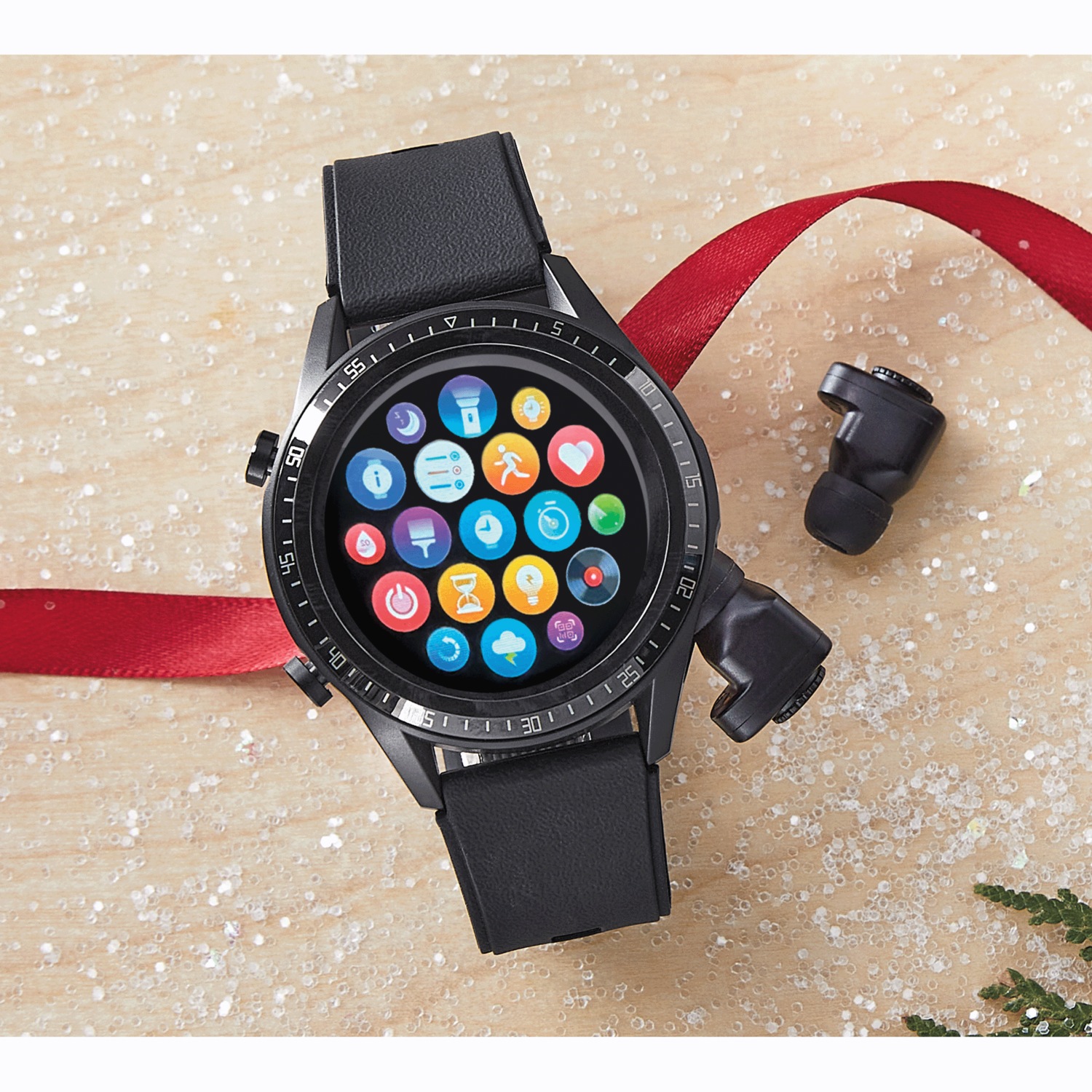 Intelligent Galaxy Smartwatch with Earbuds Swiss Colony
