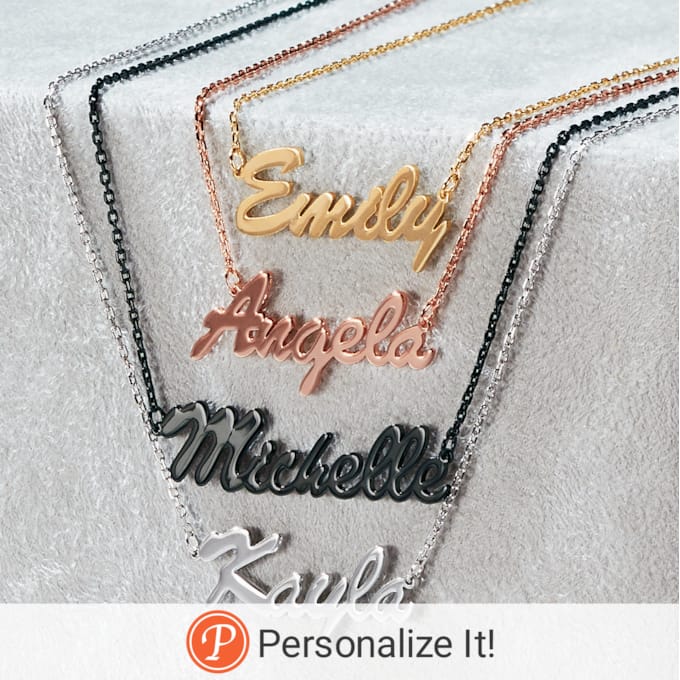 Personalized Colored Stainless Steel Name Jewelry Swiss Colony