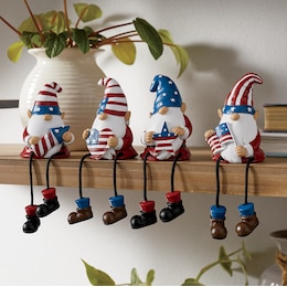 Set of 4 Gnome Shelf Sitters, , large