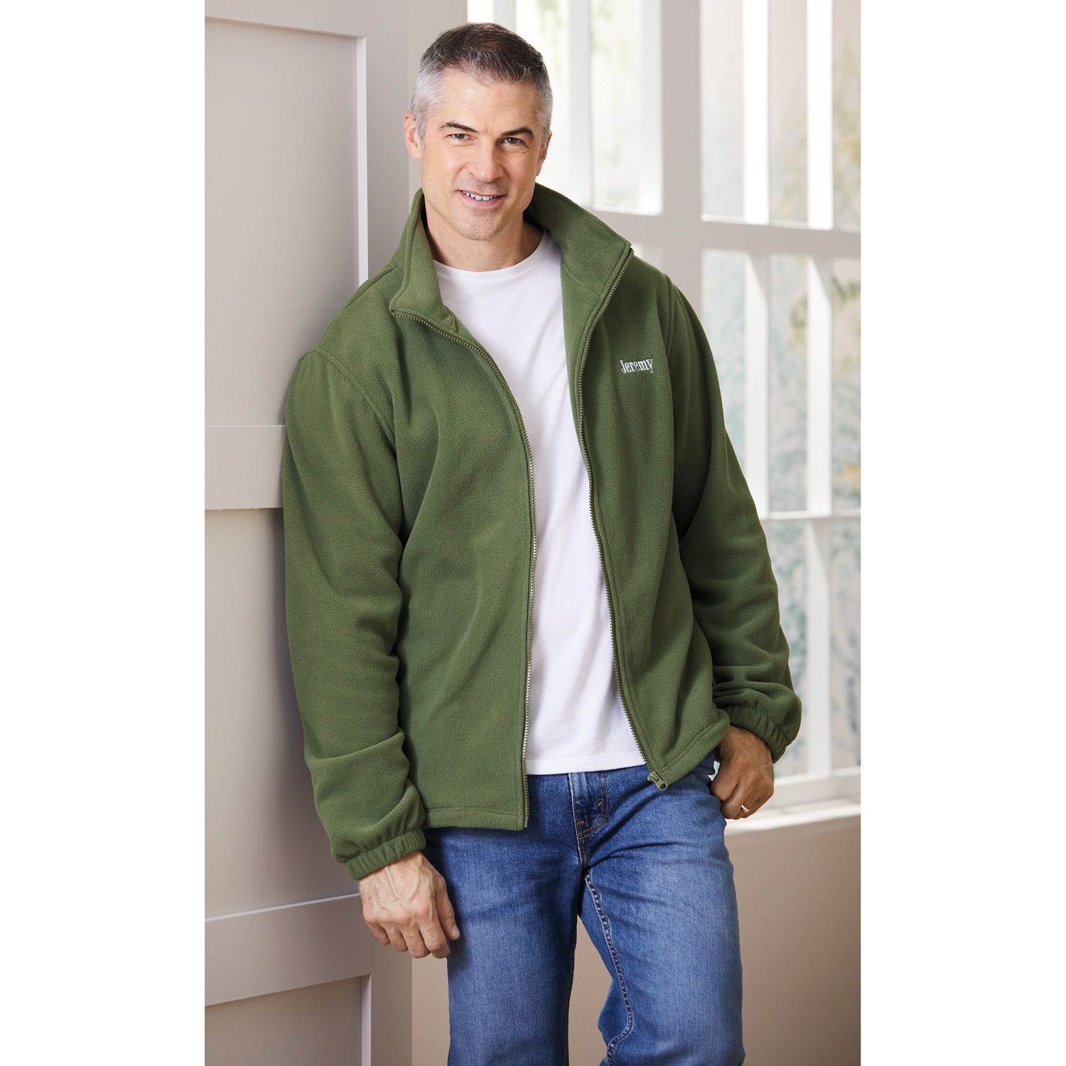 Personalized fleece jacket sale