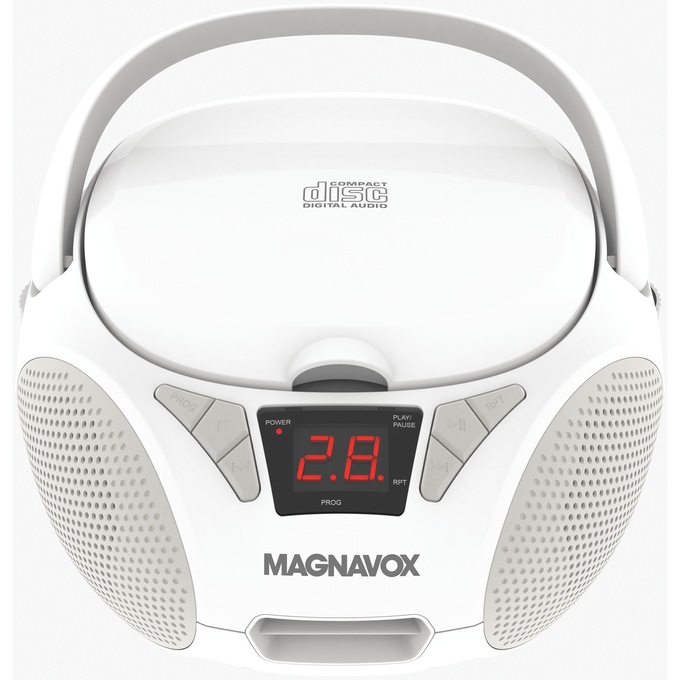 Magnavox Portable CD Boombox, White, large