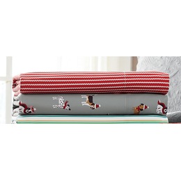 2-Pack Holiday Print Microfiber Flannel Sheets, , large