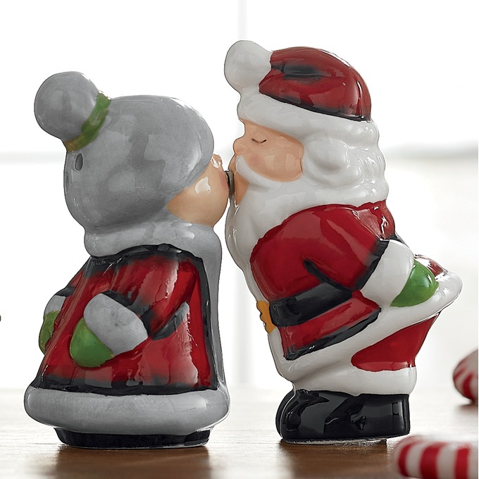 Holiday Figural Magnetic Salt & Pepper Shakers, , large