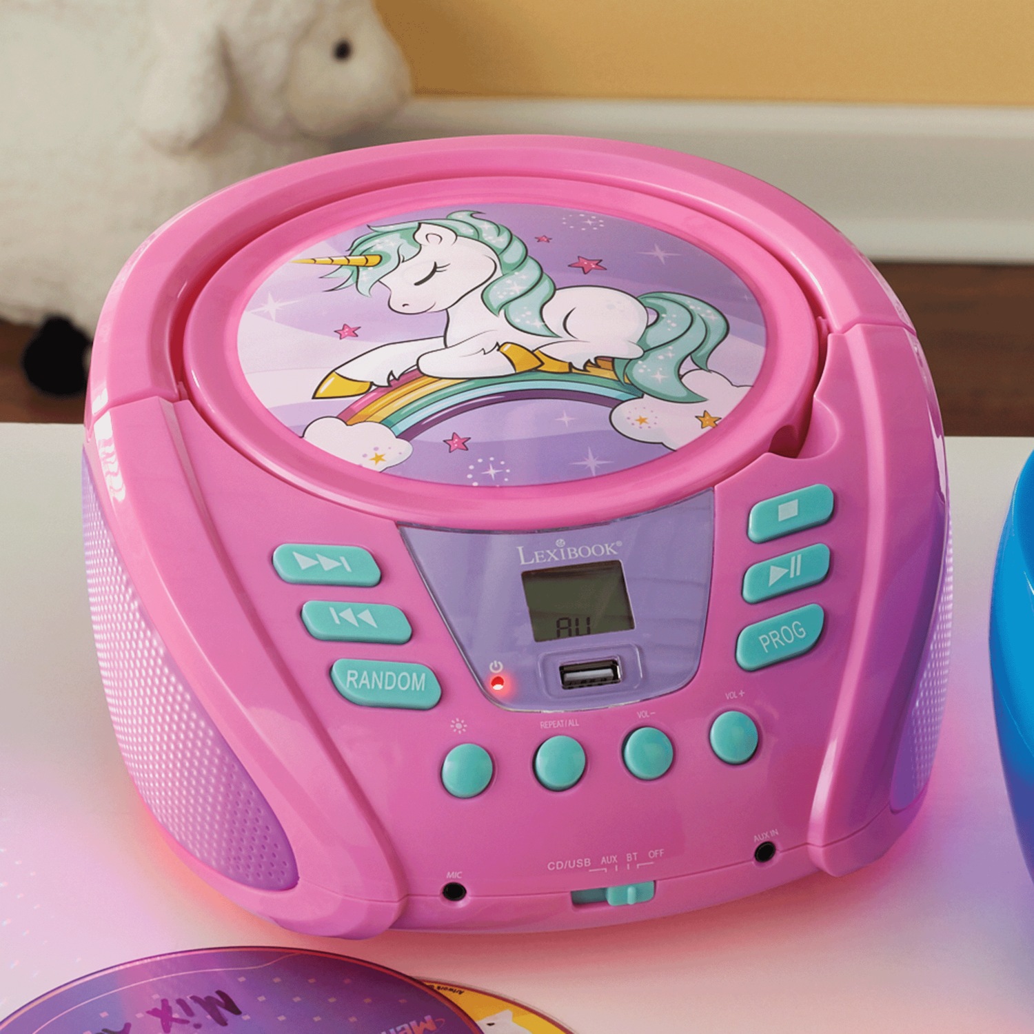 Lexibook Kids' Bluetooth CD Player with Lights | Swiss Colony