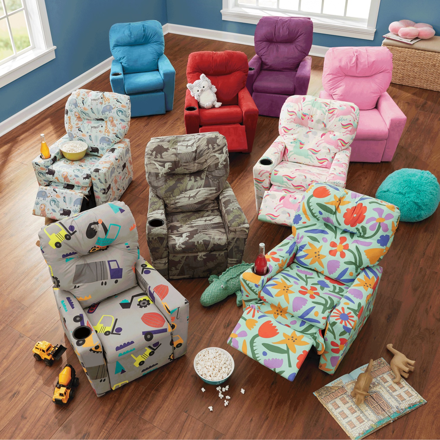 Recliners with cup holders for sale clearance