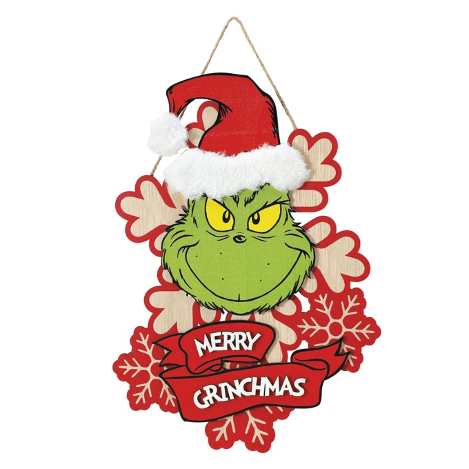 Grinch Door Hanger, , large