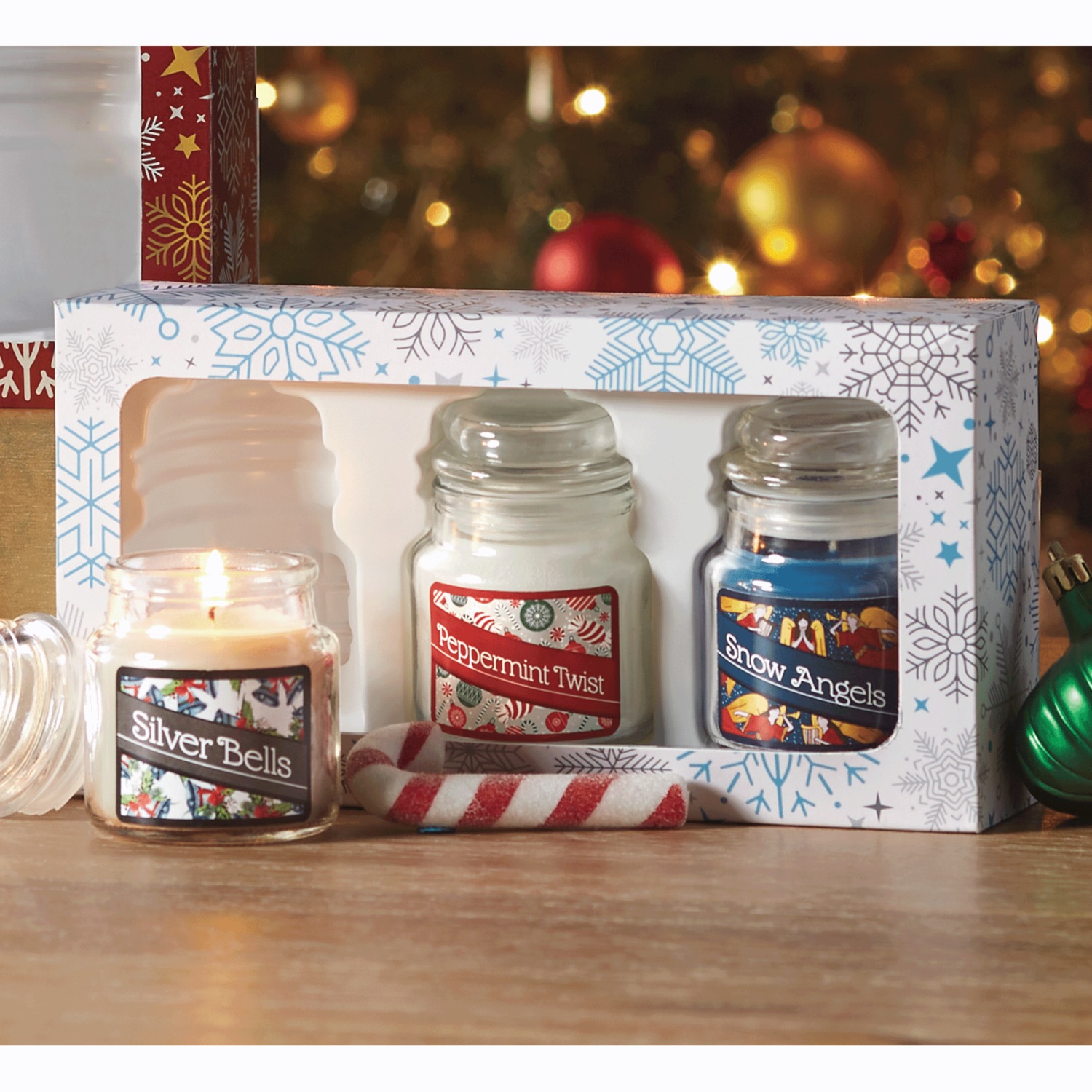 3-Piece Happy Holidays Candles Set | Swiss Colony