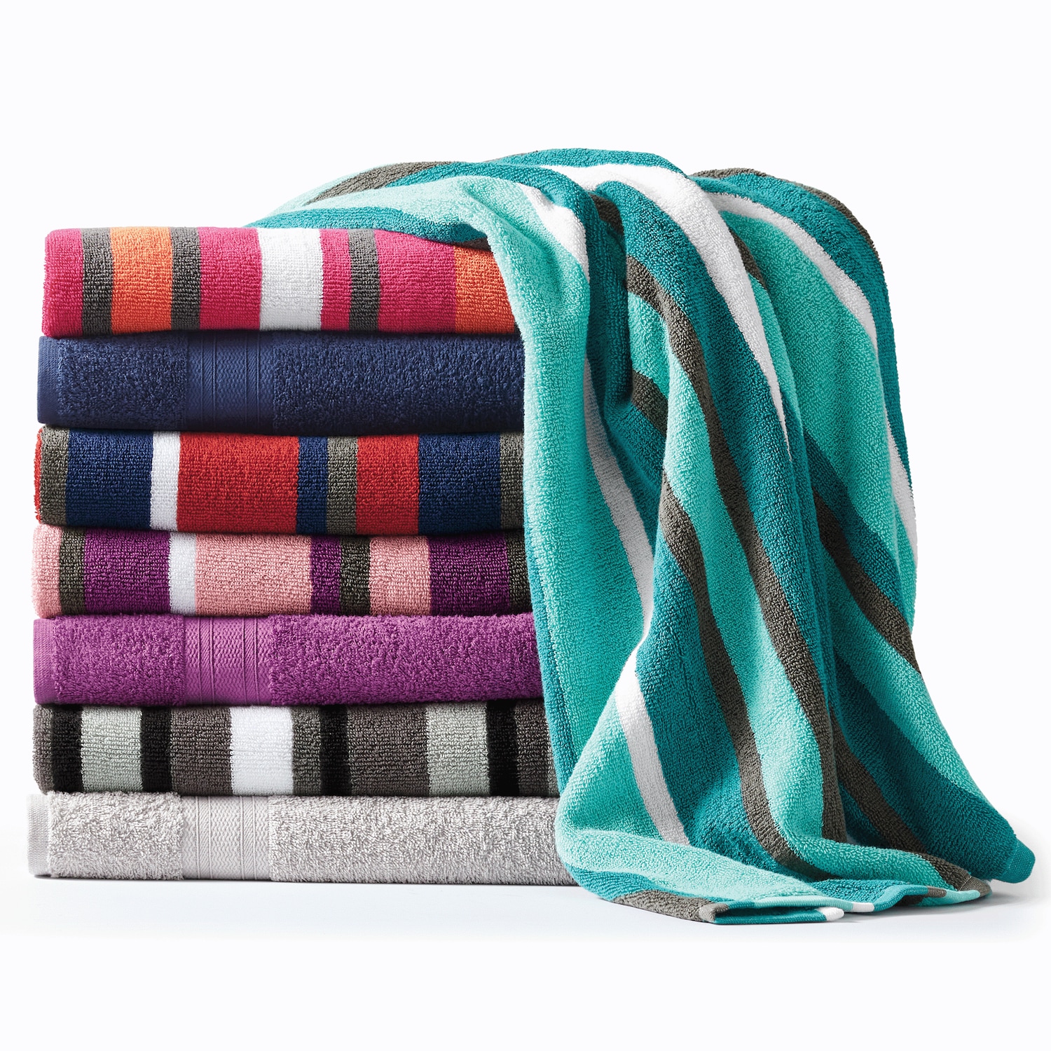 Color Connection Set of 2 Cotton Bath Sheets Swiss Colony