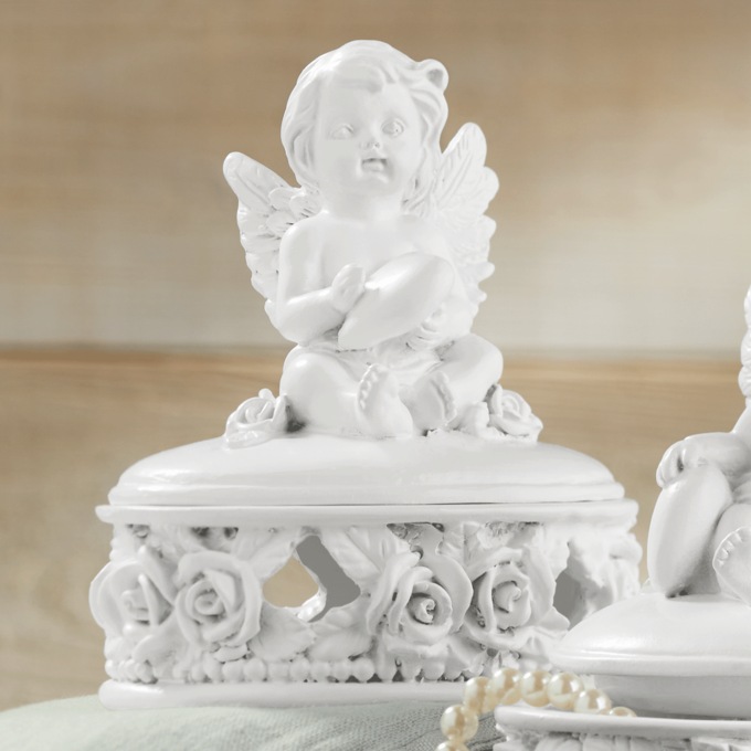 Set of 2 Cherub Trinket Boxes, , large