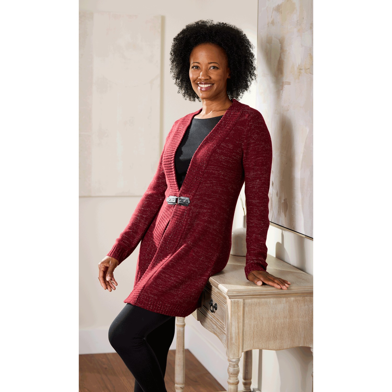 Marissa Buckle Cardigan | Swiss Colony