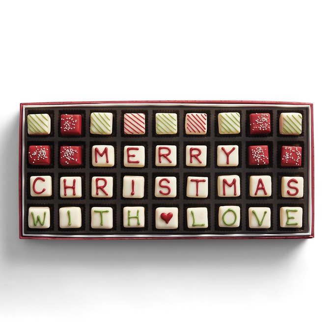 Merry Christmas With Love Mini Petits Fours - Delivery Included, , large