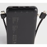 10,000mAh Portable Power Bank with Built-In USB-C, Micro USB and Lightning Cables, Black, large