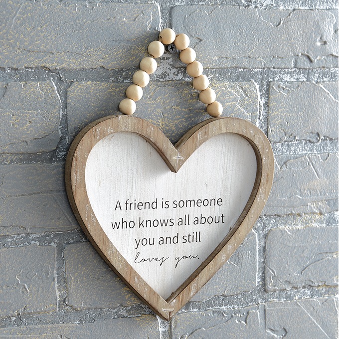 A Friend Is Heart Shaped Wall Art, , large