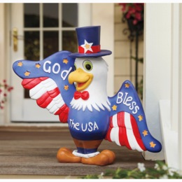 Resin LED God Bless Eagle, , large