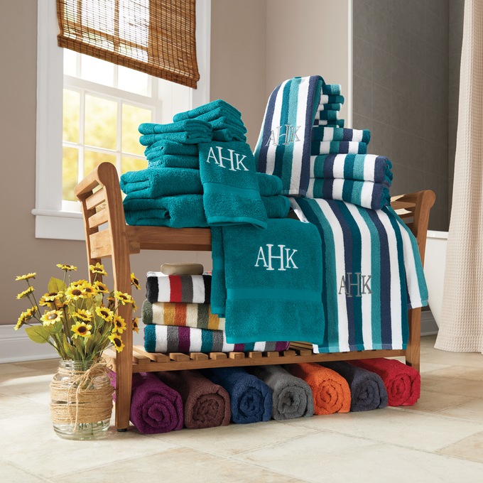 Serene Cotton Terry Bath Towel Set, 12 Pieces