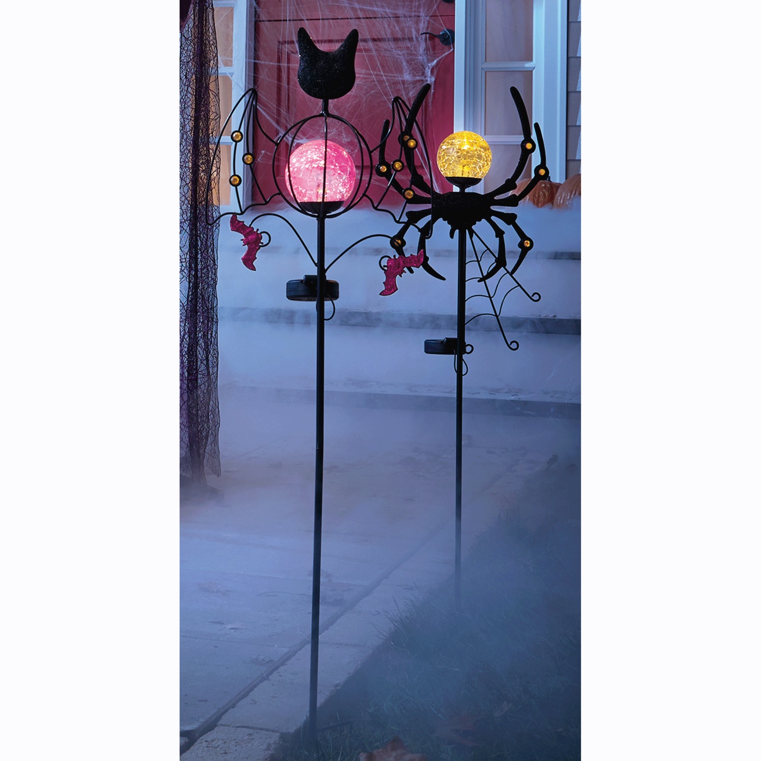 Set of 2 Solar Halloween Stakes Swiss Colony