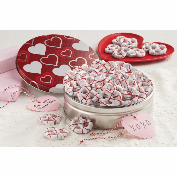 Valentine Pretzels, Valentine Gift Tin, , large