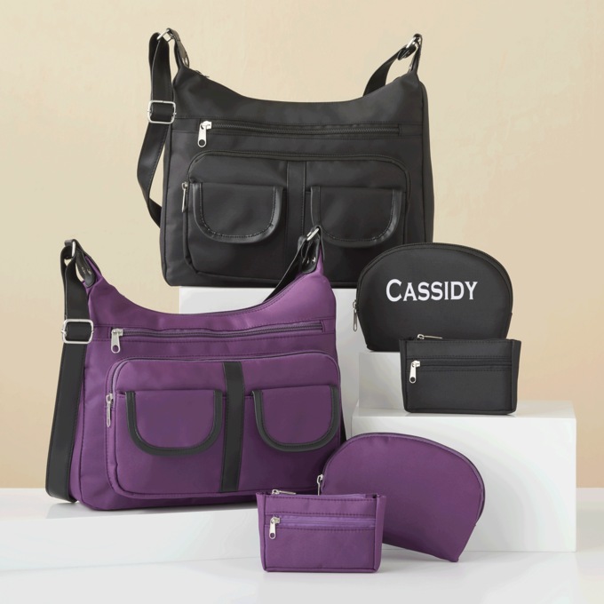 3-Piece Multi-Pocket Satchel Set, , large