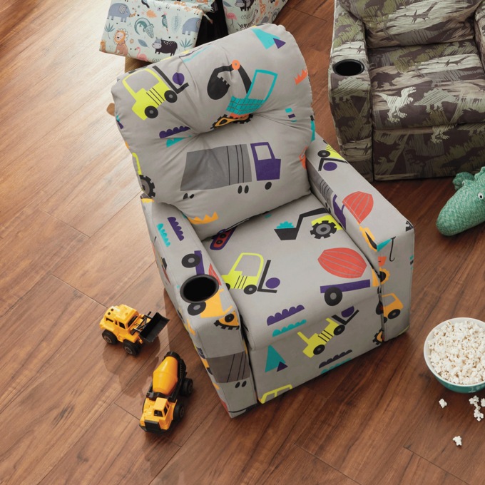 Kids Recliner with Cup Holder, , large
