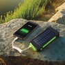 10,000mAh Solar Power Bank, Green Black, large