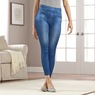 Compression Slim Leggings, Blue, large