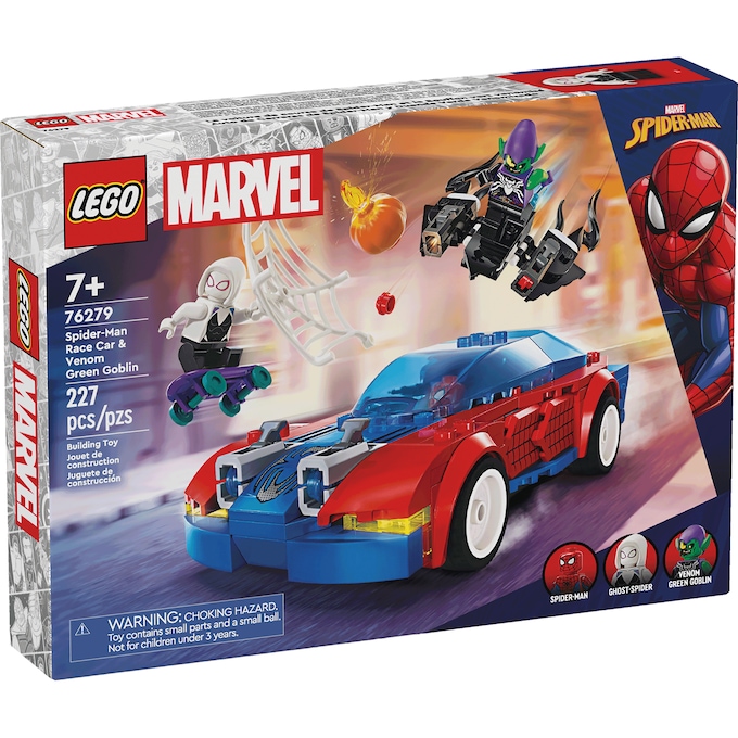 LEGO Marvel Spider-Man Race Car & Venom Green Goblin, , large