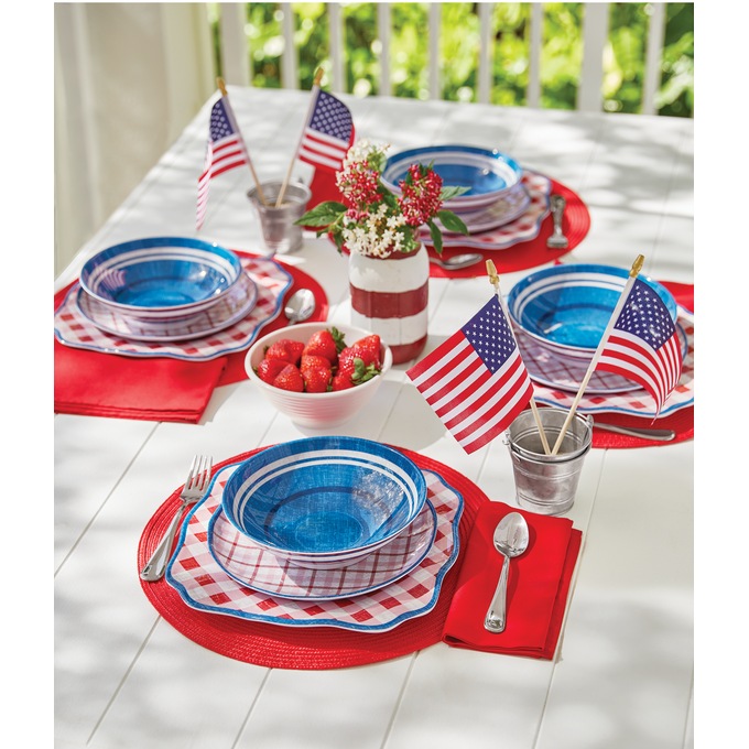 12-Piece Americana Outdoor Melamine Set, , large