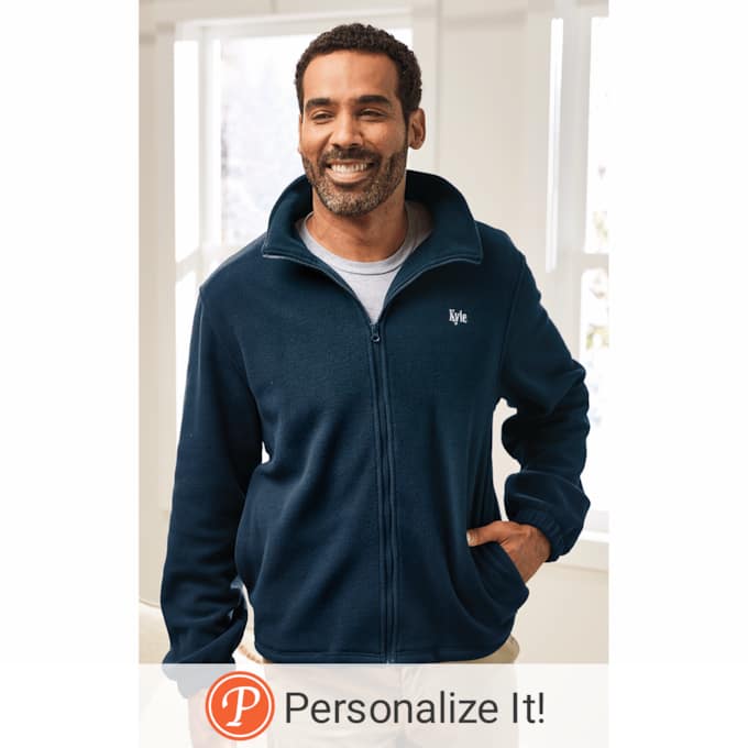 Men s Personalized Fleece Jacket Swiss Colony