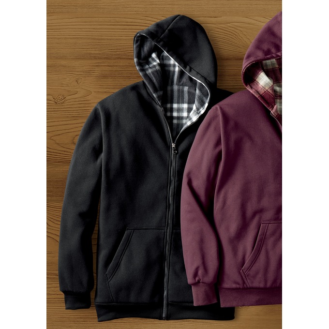 Fleece Reversible Hoodie, , large