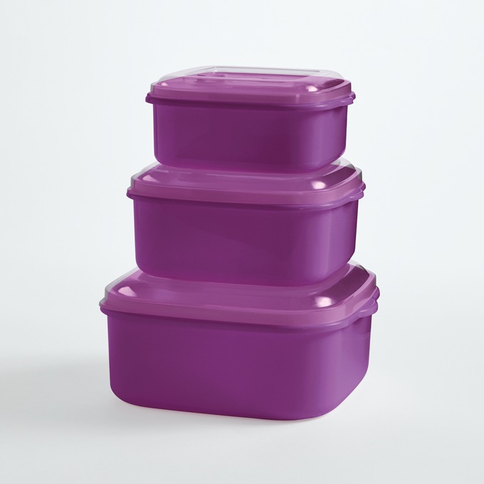 6-Piece Plastic BPA-Free Food Storage Set, , large