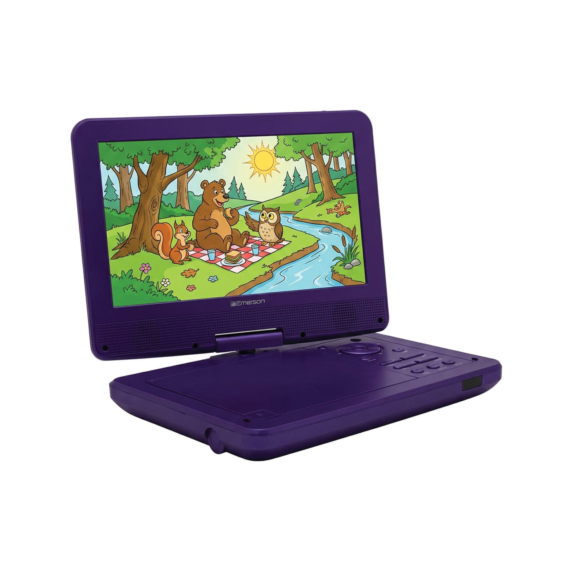 Emerson 10.1" Swivel Screen DVD Player, Purple, large