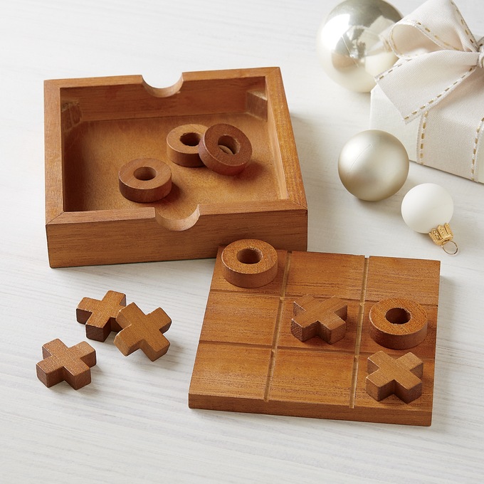 UNDISCOVERED Artisan Box  Handcrafted Large Wood Tic-Tac-Toe Board from  Thailand - Extreme Tic-T