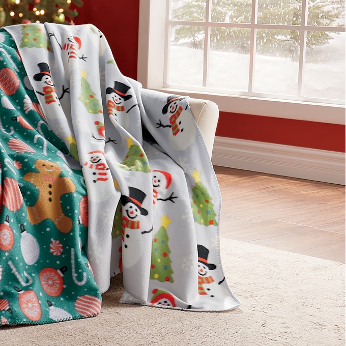 Holiday Novelty Fleece Throw, , large