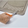 Set of 2 Personalized Rubber Car Floor Mats with Carpet Insets, Beige, large