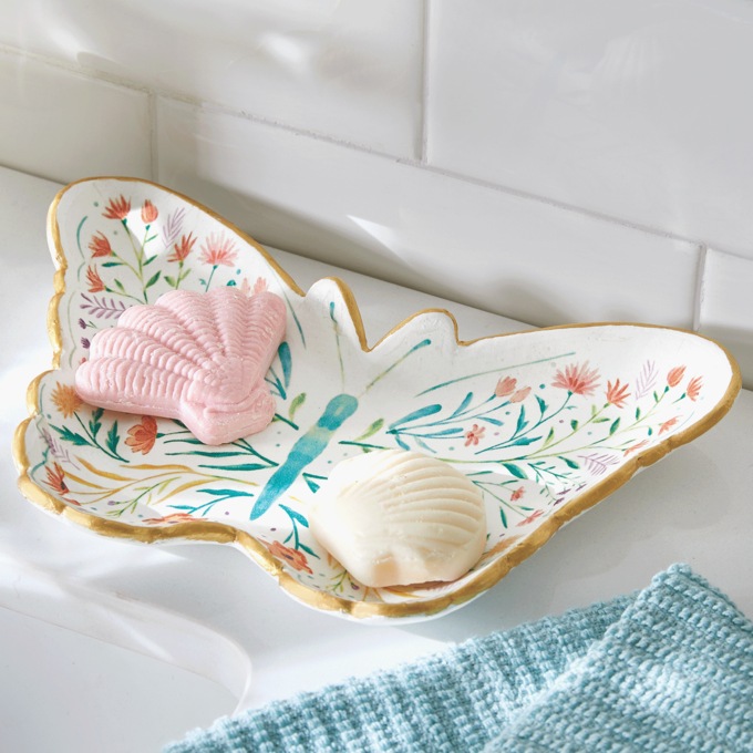 Bright Butterfly Soap or Trinket Dish, , large
