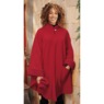 Sherpa-Trimmed Fleece Cape with Gloves, , large