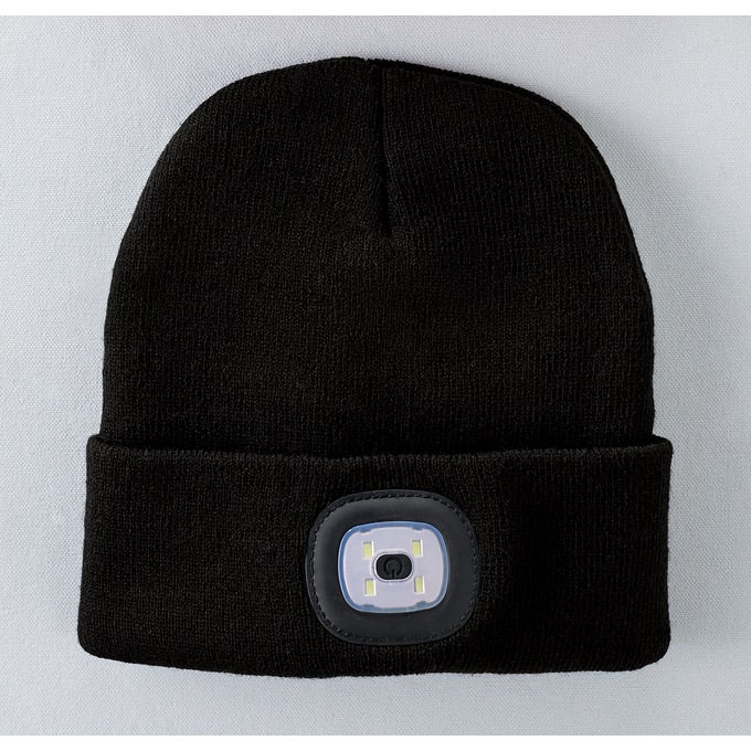 Night Scout LED Beanie, Black, large