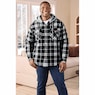 Quilt-Lined Flannel Hoodie, , large