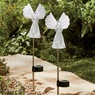 Set of 2 Solar Angel Stakes, , large