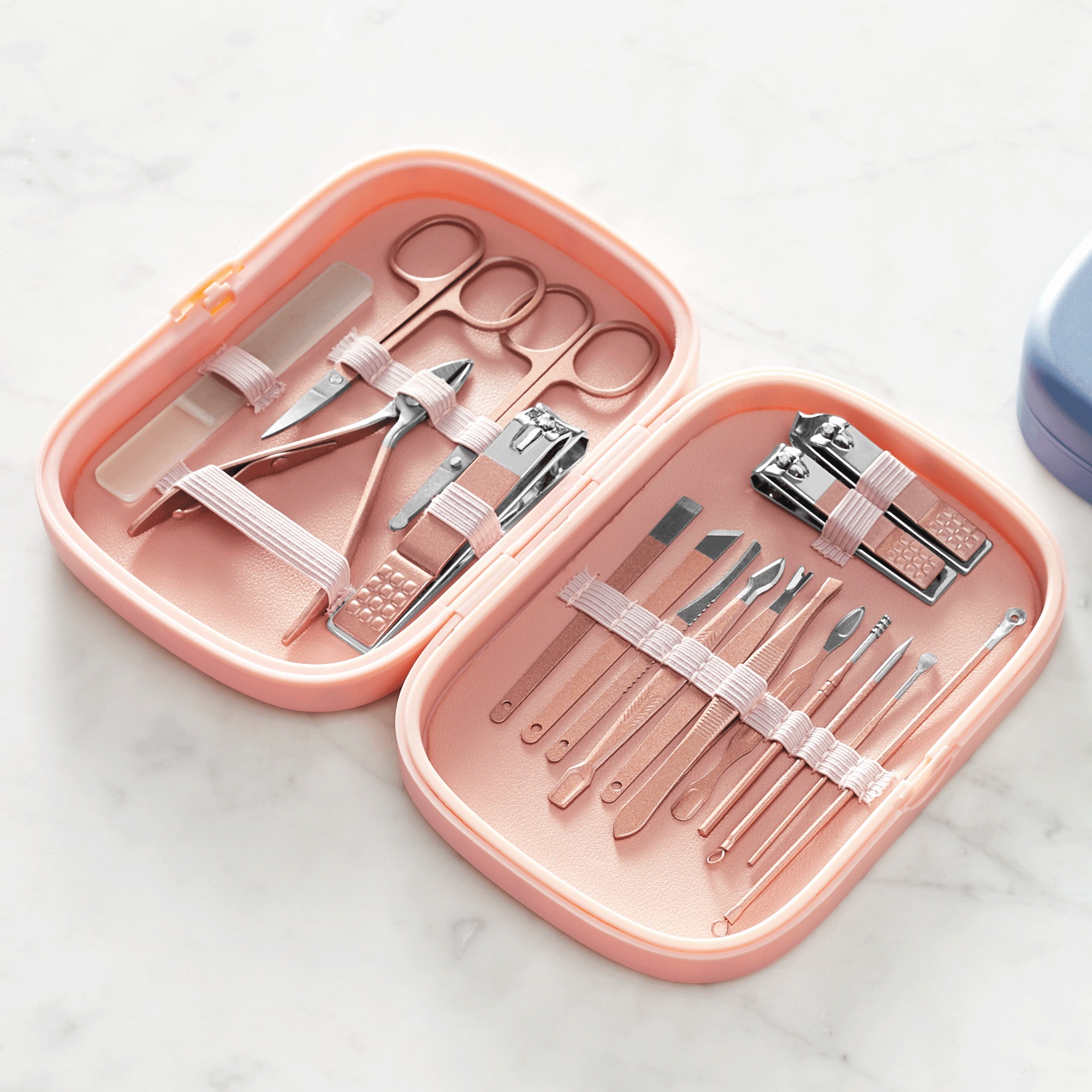 18-In-1 Ultimate Nail Care Kit, Pink, large