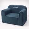 Personalized Kids&rsquo; Lightweight Foam Chair with Washable Cover and Carry Handle, Indigo Blue, large