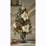 Lit Poinsettia Christmas Tree, , large