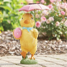 Solar Lit Chick with Umbrella, , large