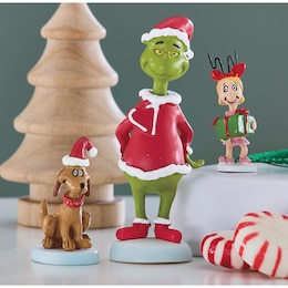 Set of 3 Grinch, Max and Cindy Lou Who Figurines, , large