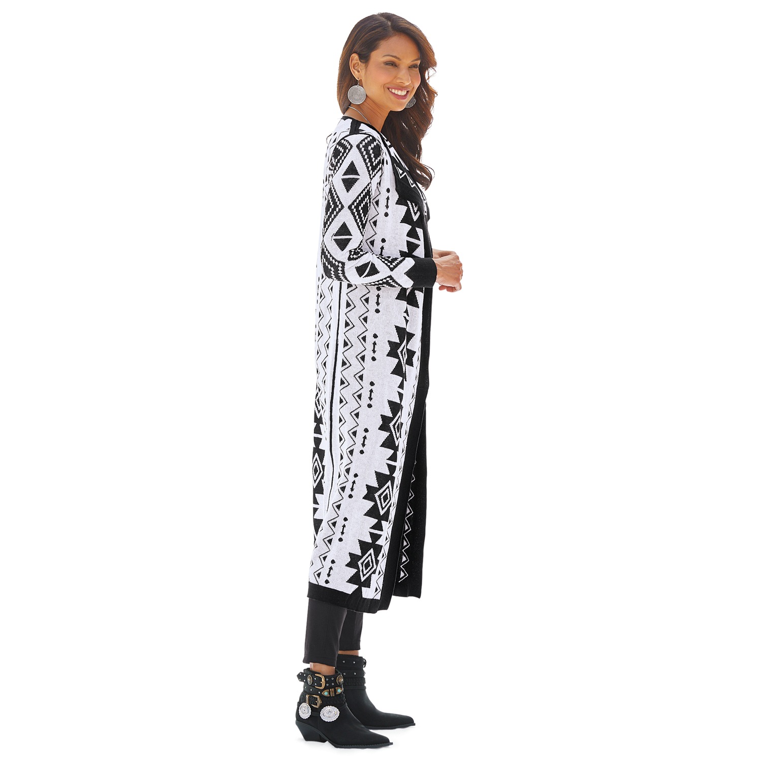 Santa Fe Reversible Sweater Duster Swiss Colony