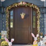 Lit Easter Floral and Burlap Garland, , large