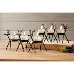 Set Of 6 Holiday Candleholders, , large