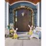 Lit Easter Floral and Burlap Garland, , large